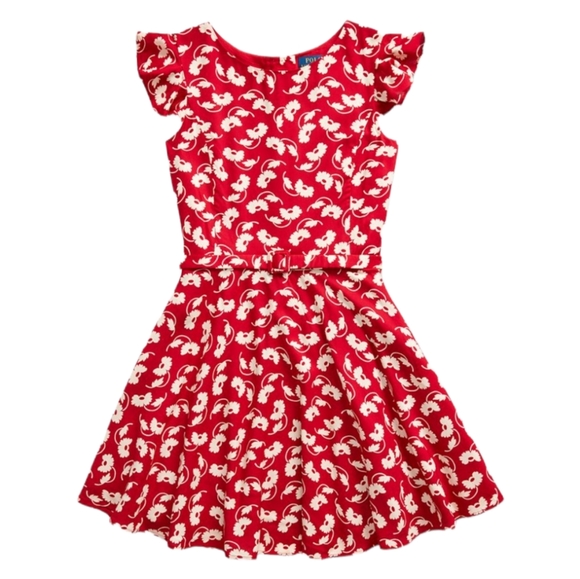 Polo Ralph Lauren Other - POLO RALPH LAUREN Blue Label Girl's Fit and Flare Red Floral Dress
